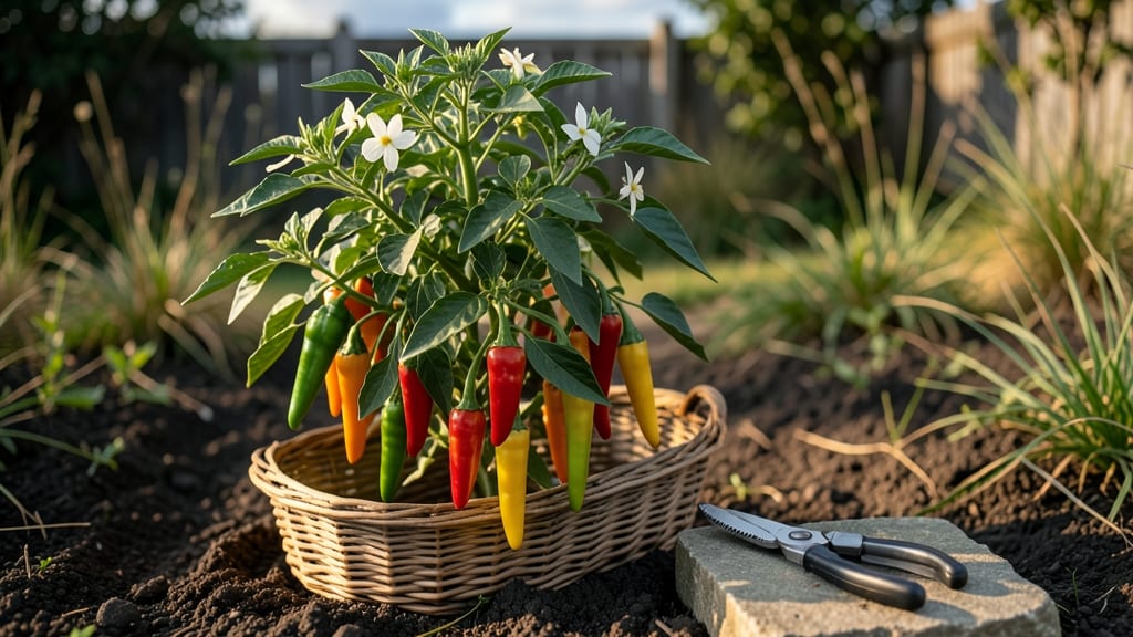 Stringing Hot Peppers Growing Guide: Pole Training Secrets for Bountiful Harvests