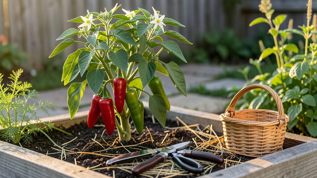 Red Poblano Peppers Growing Guide: Pole-Trained Heat in Compact Spaces