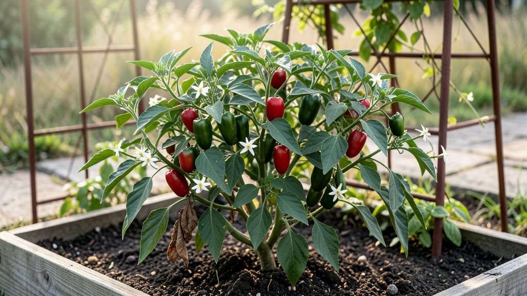 Ancho Chile Pepper Plants: Pole-Trained Abundance With Pest-Resistant Companions
