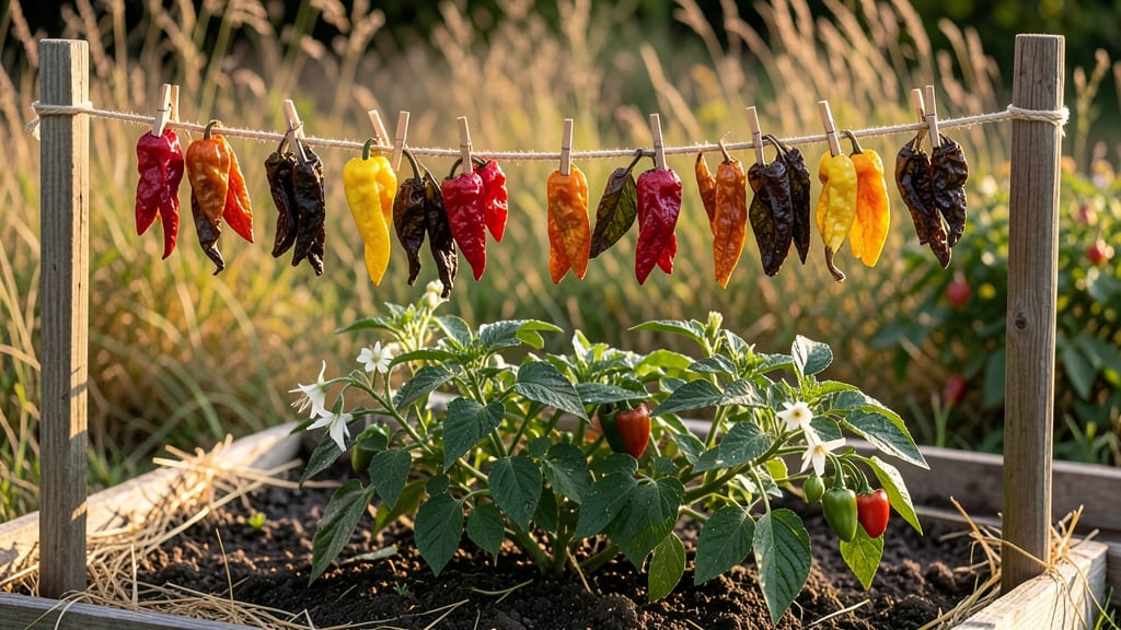 Stringing Dry Peppers: No-Waste Technique for Longer Shelf Life