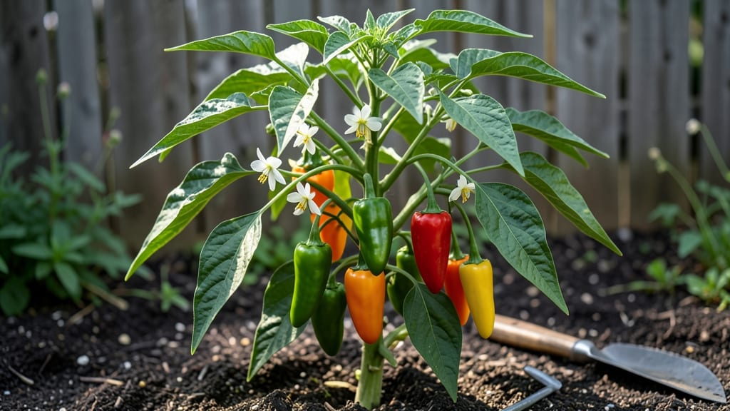 Growing Spicy Peppers Recipe: Pole-Trained Heat in Compact Spaces