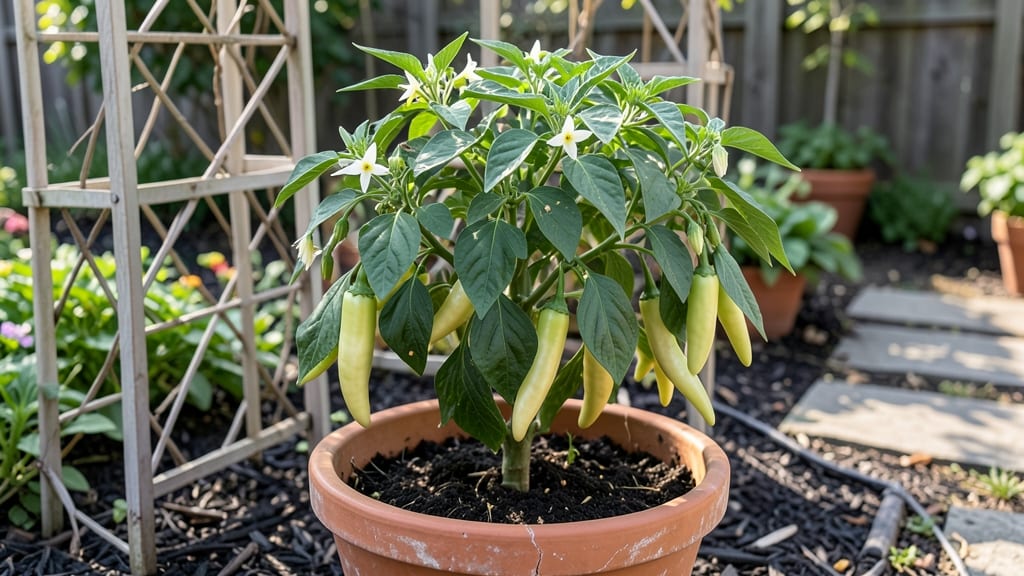 Cow Horn Pepper Growing Guide: Pole-Trained Heat in Compact Gardens