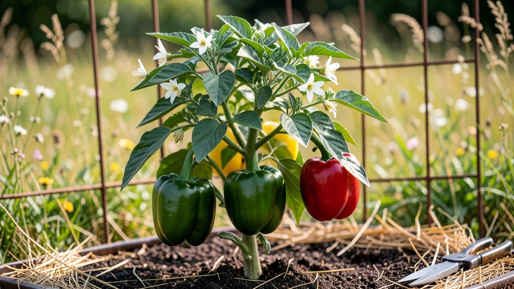Keystone Resistant Giant Pepper Growing Guide: Pest-Defying Pole Trellis Success