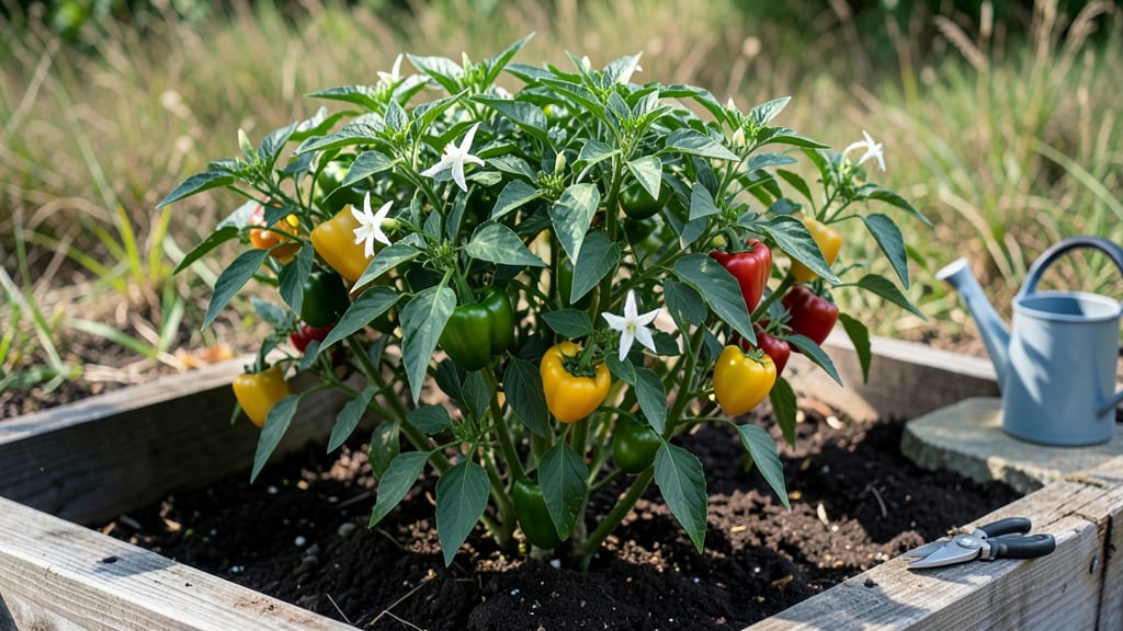 Bell Pepper Jalapeño Hybrid: Pole-Trained Spice Blend in 55 Days