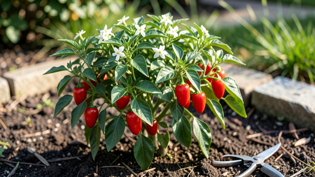 Small Red Chili Pepper Plant Recipe: Pole-Trained Heat in 55 Days