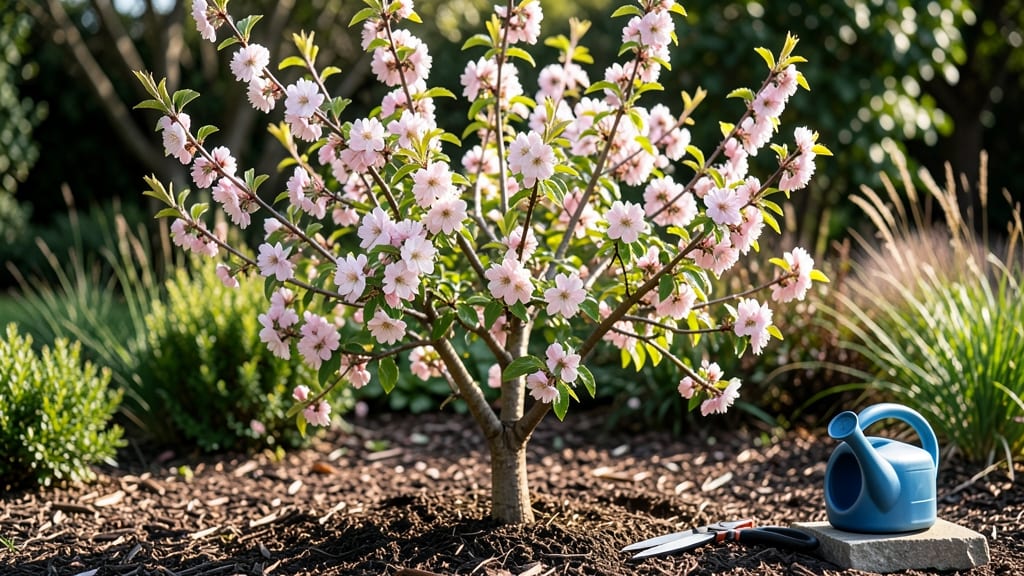 Peppermint Peach Flowering Tree: Pole-Trained Growth Hacks for Compact Gardens