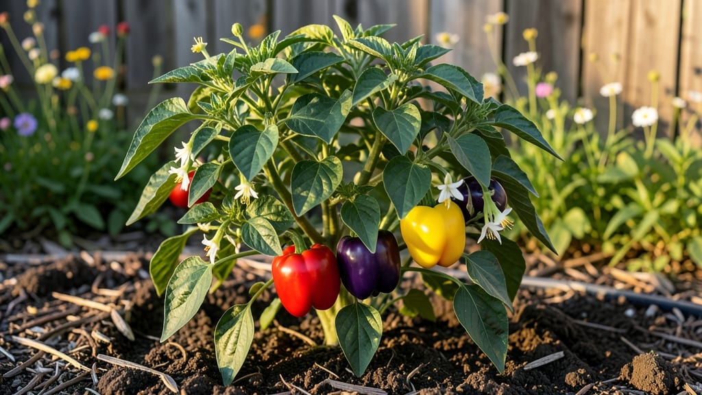 Green Pepper Growing Tips: Pole-Trained Abundance in Compact Spaces