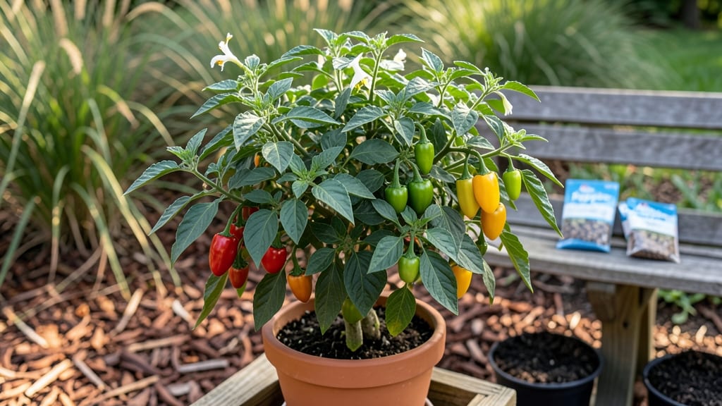 Aloha Peppers Seeds: Pole-Trained Spice in Compact Gardens