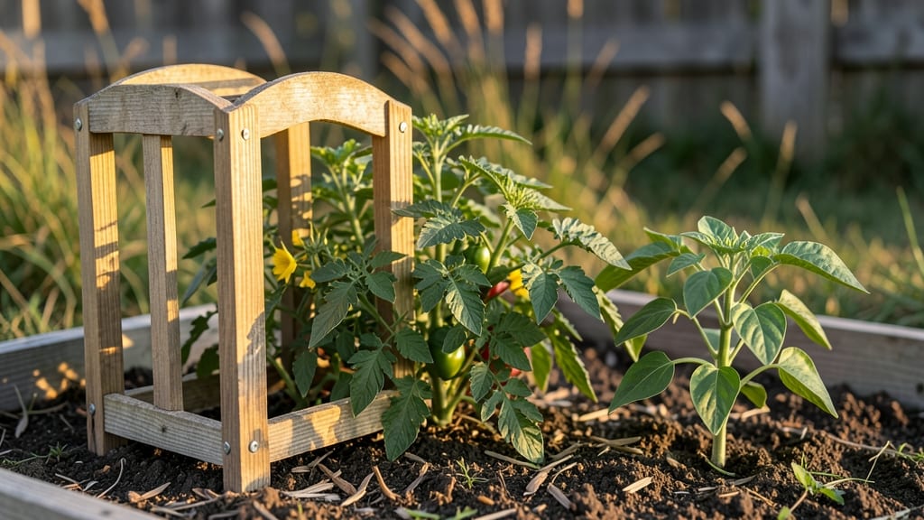 Growing Tomatoes and Peppers: Pole-Trained Space-Savers for Bountiful Harvests