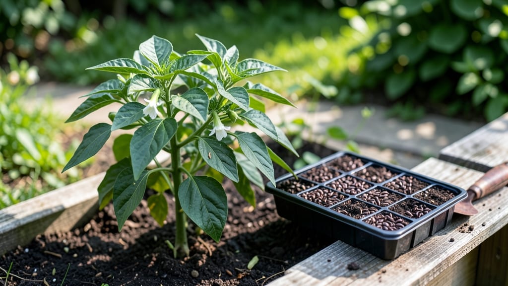 Jalapeno Pepper Seeding: Pole-Trained Heat in 60 Days